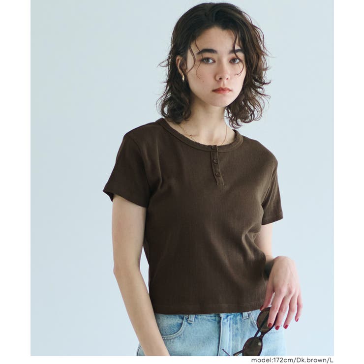 リブヘンリーネックTシャツ | coca | 詳細画像17 