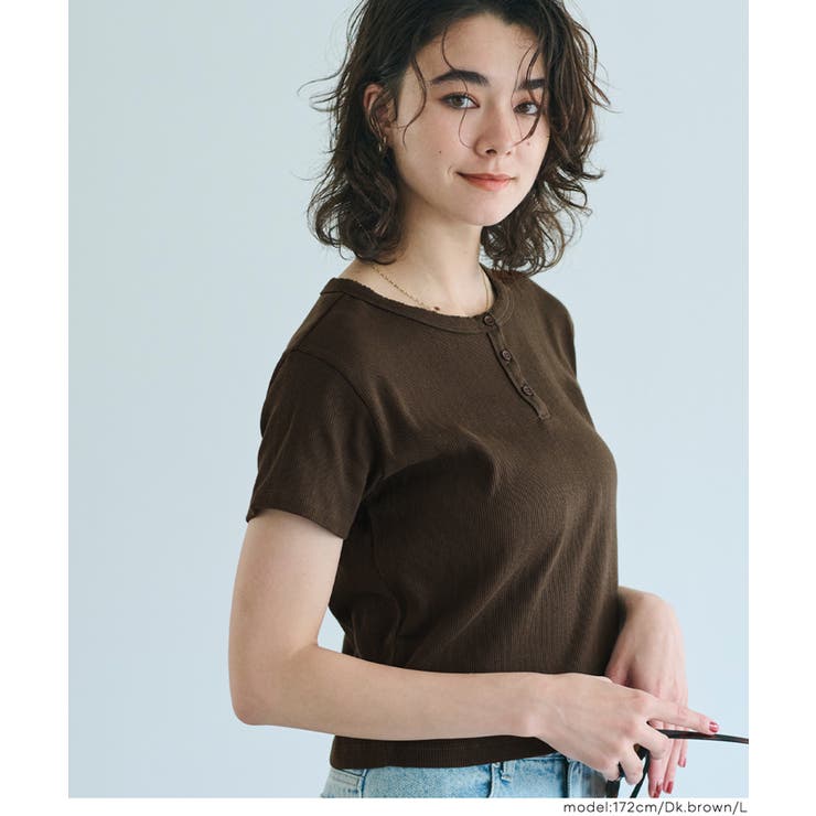 リブヘンリーネックTシャツ | coca | 詳細画像19 
