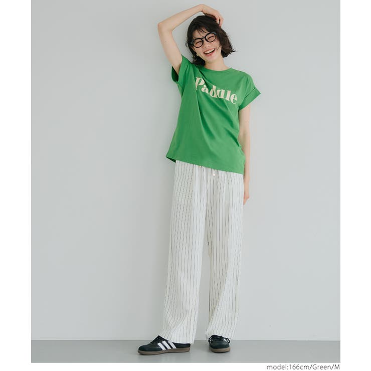 フレンチスリーブロゴプリントTシャツ | coca | 詳細画像20 