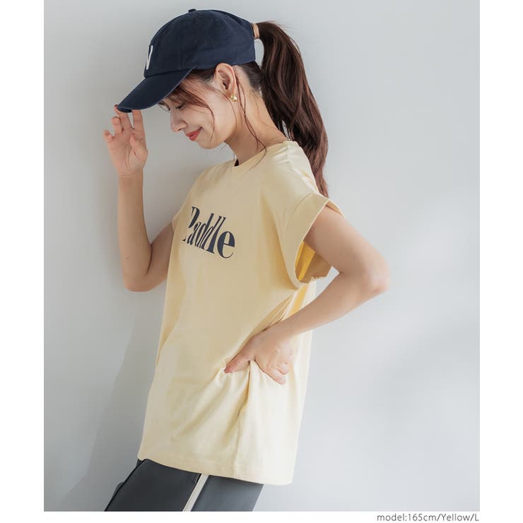 フレンチスリーブロゴプリントTシャツ | coca | 詳細画像24 