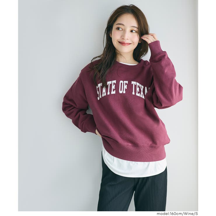 [Wine] | ヘビーウェイト裏毛カレッジスウェット | coca