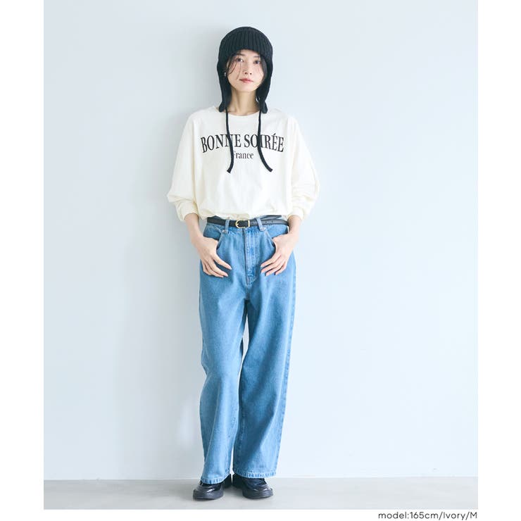 リラクシーなシルエットとロゴデザインが映えるドルマンロゴTシャツ | coca | 詳細画像12 