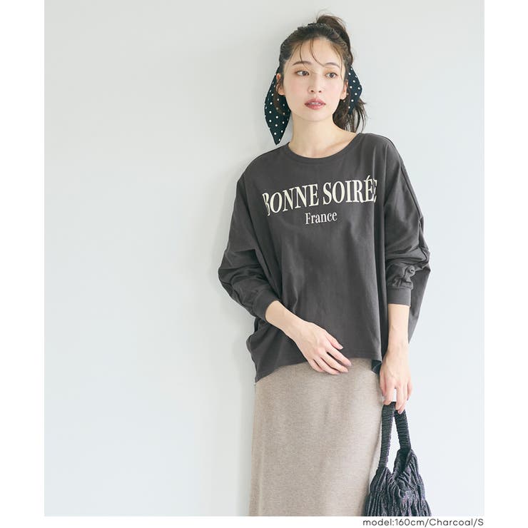 リラクシーなシルエットとロゴデザインが映えるドルマンロゴTシャツ | coca | 詳細画像14 