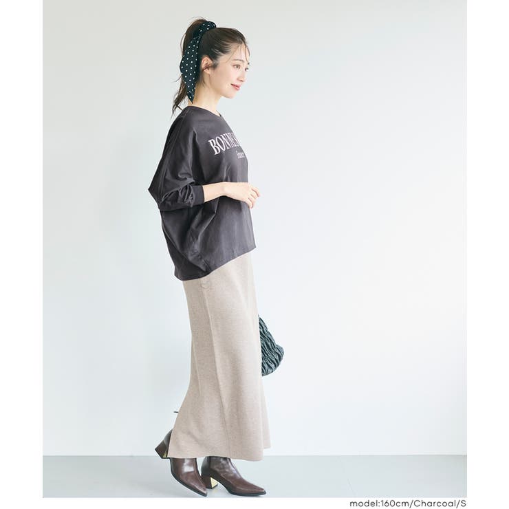 リラクシーなシルエットとロゴデザインが映えるドルマンロゴTシャツ | coca | 詳細画像15 