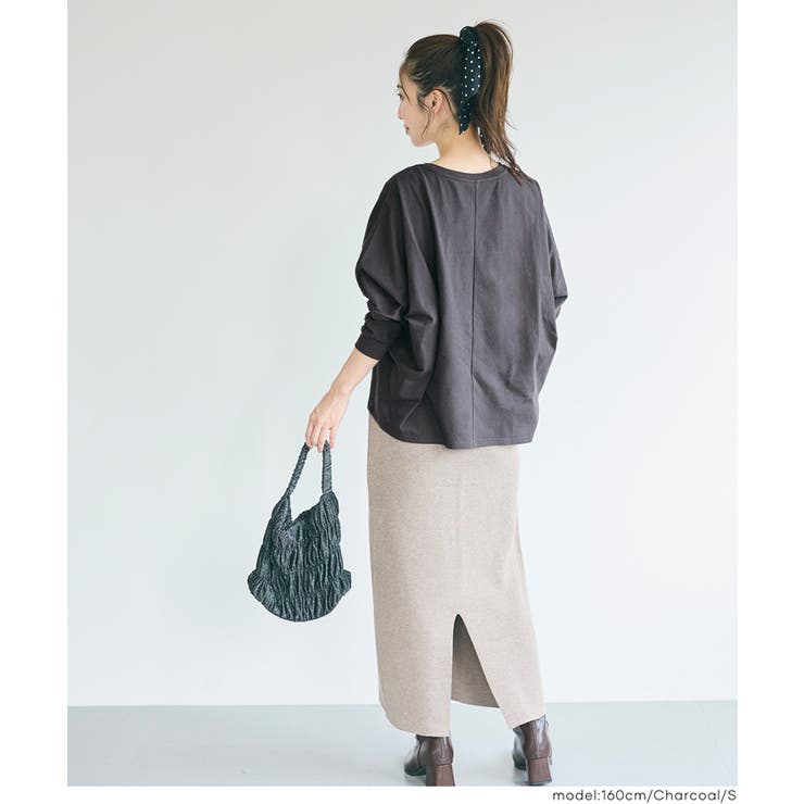 リラクシーなシルエットとロゴデザインが映えるドルマンロゴTシャツ | coca | 詳細画像18 