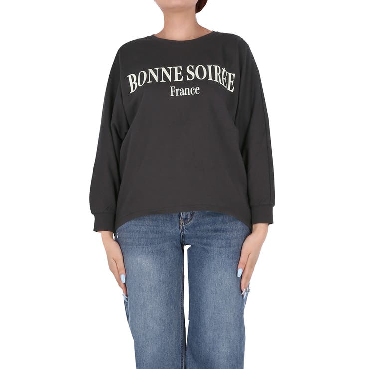 リラクシーなシルエットとロゴデザインが映えるドルマンロゴTシャツ | coca | 詳細画像4 