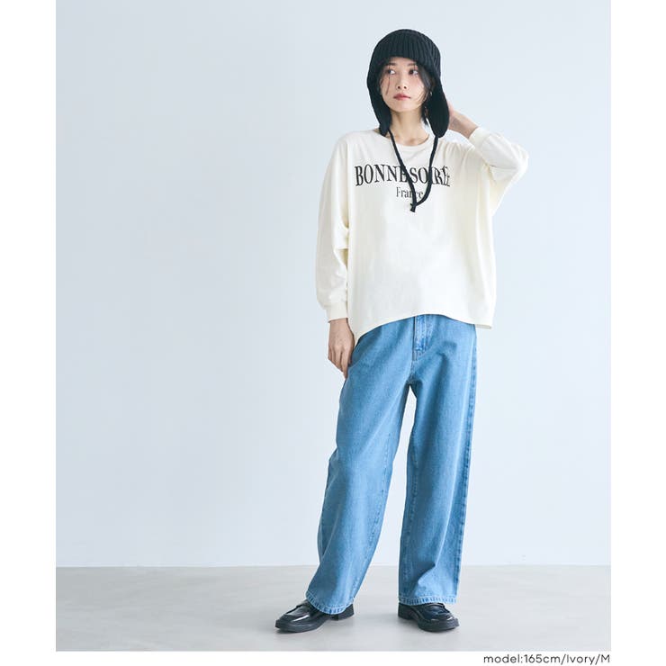 リラクシーなシルエットとロゴデザインが映えるドルマンロゴTシャツ | coca | 詳細画像7 