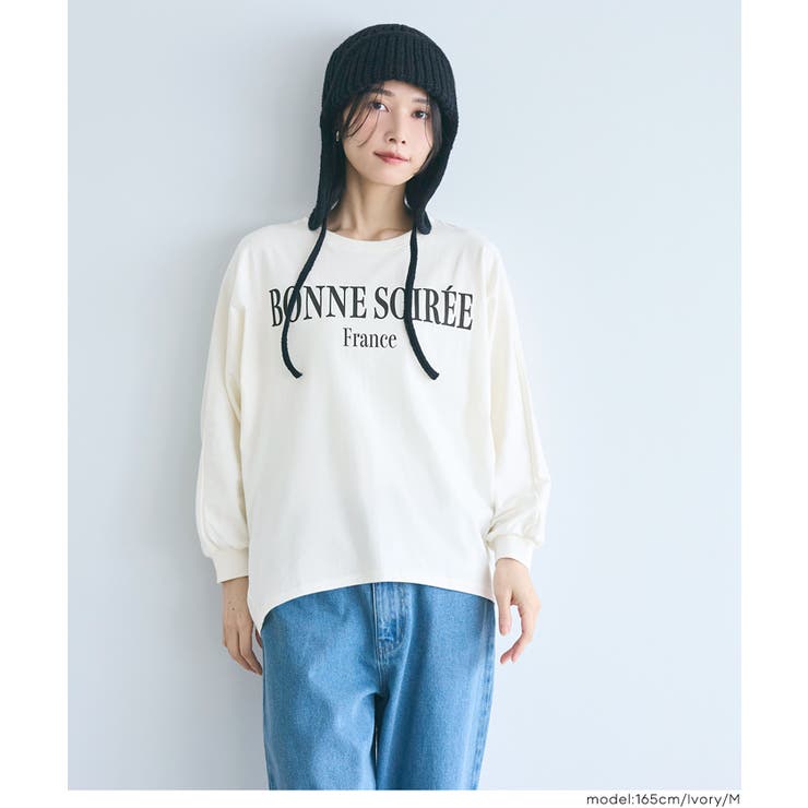 リラクシーなシルエットとロゴデザインが映えるドルマンロゴTシャツ | coca | 詳細画像8 