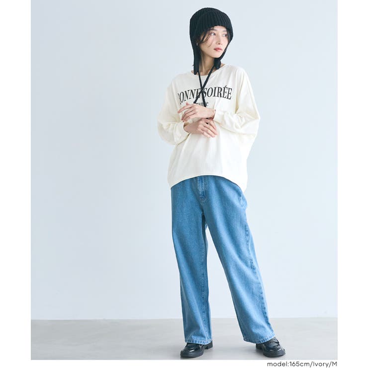 リラクシーなシルエットとロゴデザインが映えるドルマンロゴTシャツ | coca | 詳細画像10 