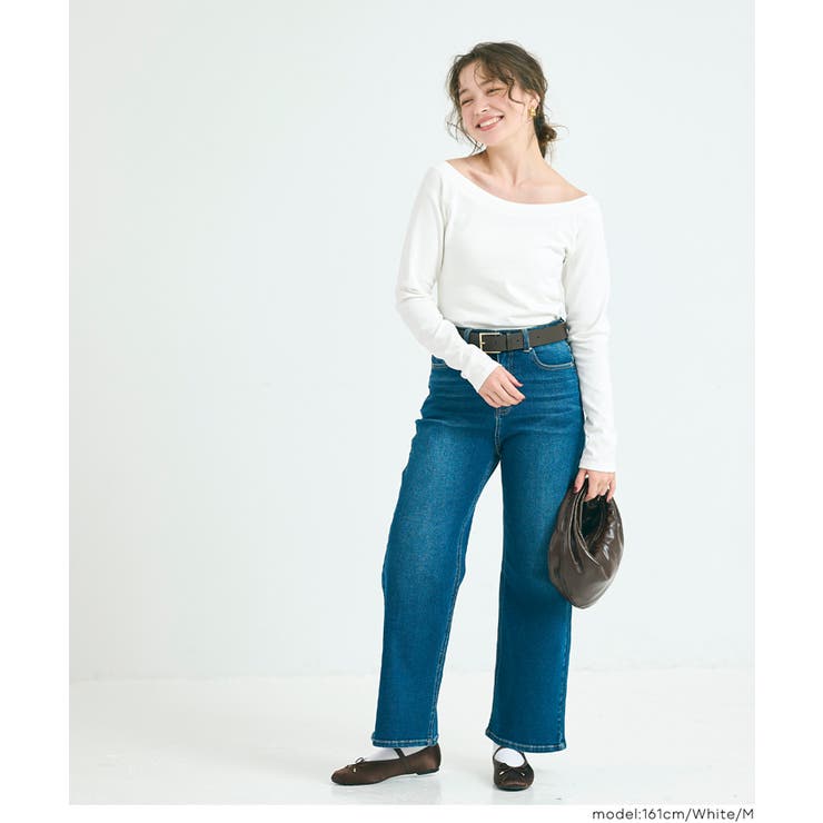 滑らかな肌触りと美シルエットが魅力のスムースラグランオフショルダートップス | coca | 詳細画像10 