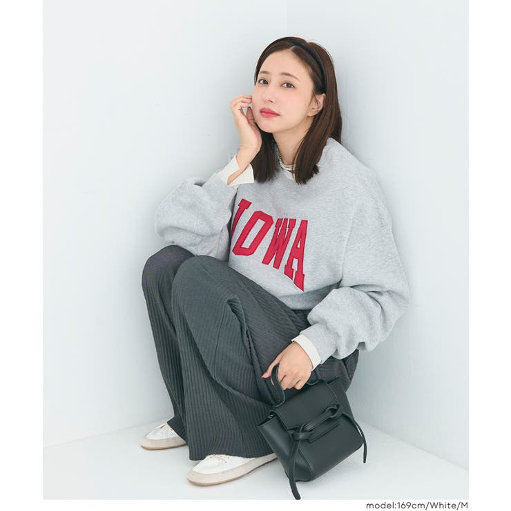 シンプルで使いやすい、リブ素材のクルーネック長袖Tシャツ | coca | 詳細画像11 