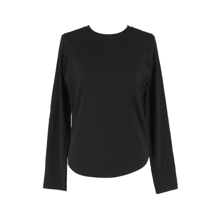 シンプルで使いやすい、リブ素材のクルーネック長袖Tシャツ | coca | 詳細画像5 