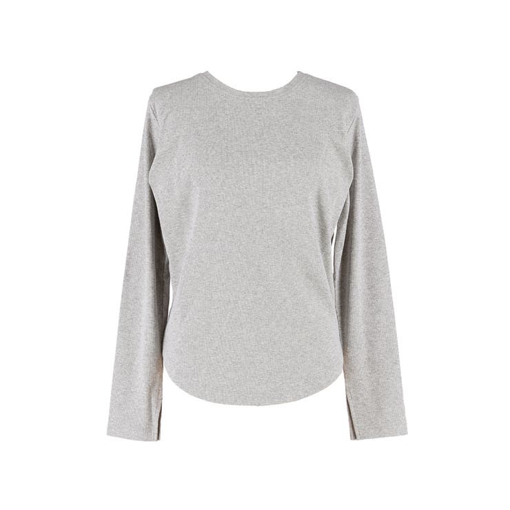 ＼26aw新色登場／シンプルで使いやすい、リブ素材のクルーネック長袖Tシャツ | coca | 詳細画像19 