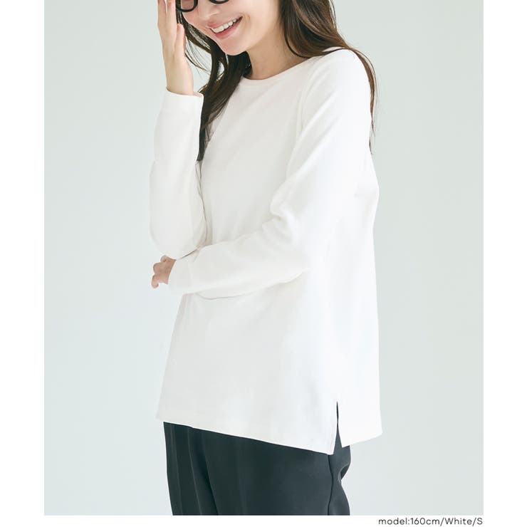 コットンスムースサイドスリットTシャツ レディース | coca | 詳細画像7 