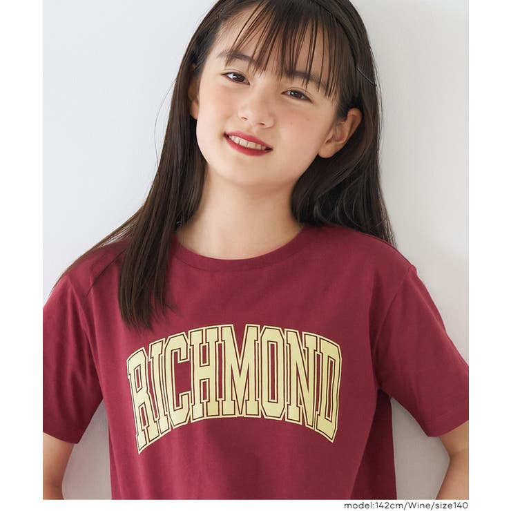 ［Wine］ | 親子お揃いサイドスリットプリントTシャツ キッズ | coca