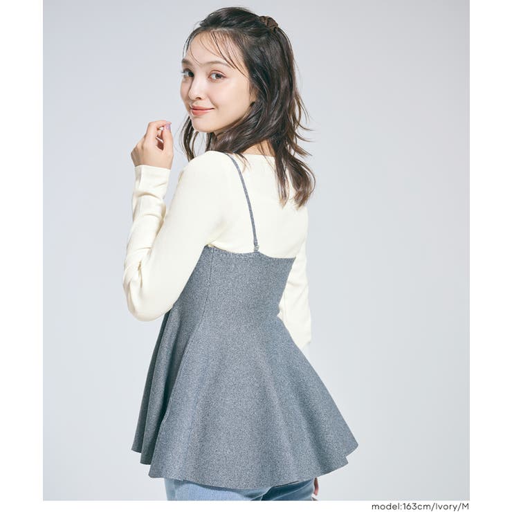 デコルテを美しく見せるボートネックデザインのリブカットソー | coca | 詳細画像12 