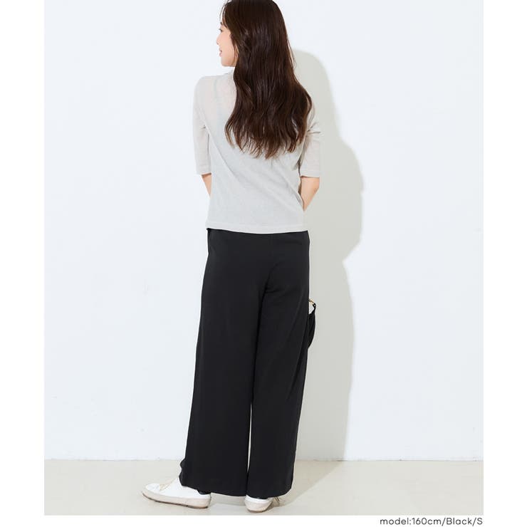＼４サイズ展開／コットン天竺ワイドパンツ〈セットアップ対応〉 | coca | 詳細画像8 