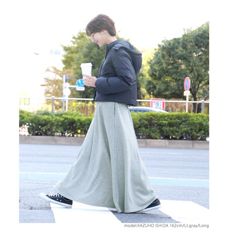 毛布のような肌触り裏起毛フレアロングスカート | coca | 詳細画像18 