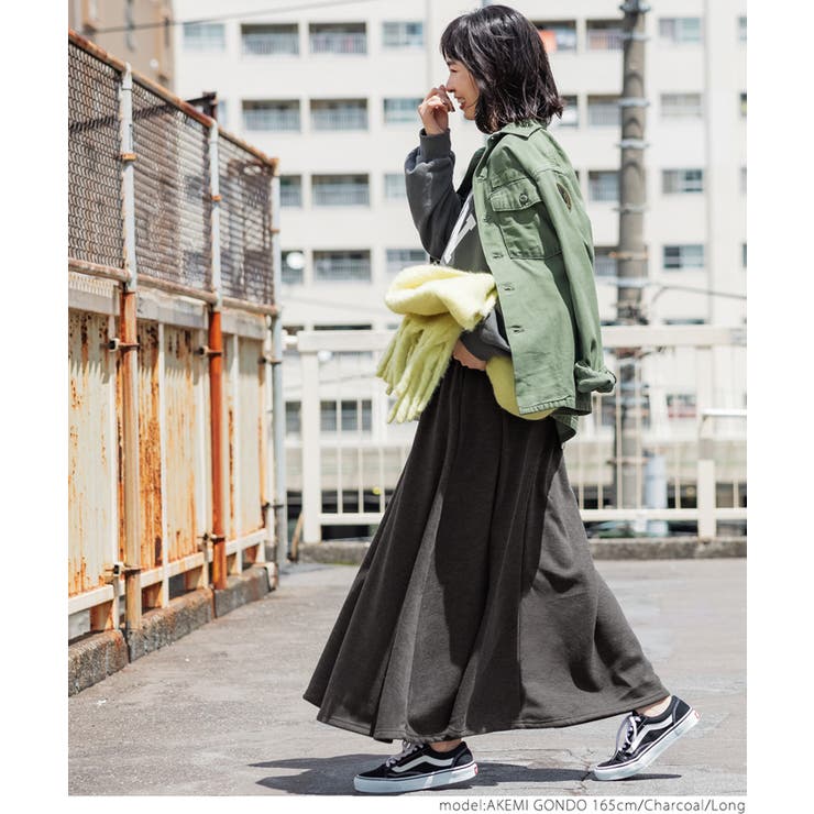 毛布のような肌触り裏起毛フレアロングスカート | coca | 詳細画像16 