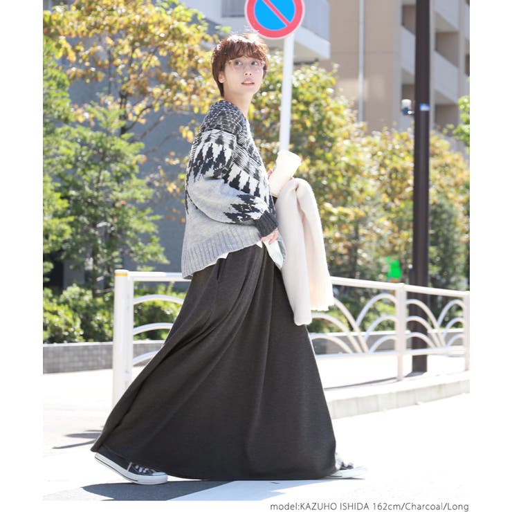 毛布のような肌触り裏起毛フレアロングスカート | coca | 詳細画像24 