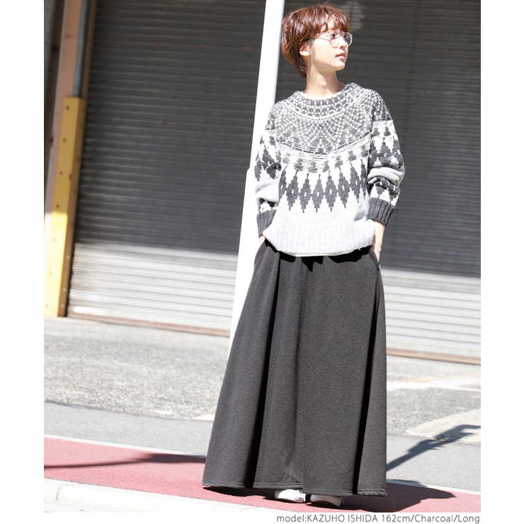 毛布のような肌触り裏起毛フレアロングスカート | coca | 詳細画像26 