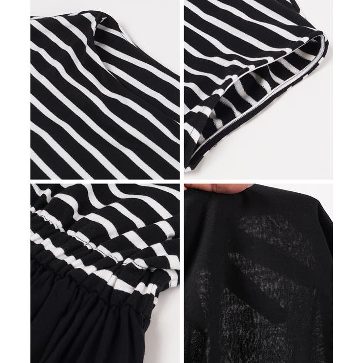 ふんわりボーダー切り替えロングワンピースcocaオリジナル 石田一帆さん着用 | coca | 詳細画像17 