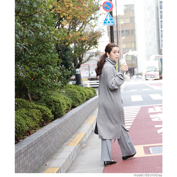 くったりタートルネックニットワンピースcocaオリジナル[品番