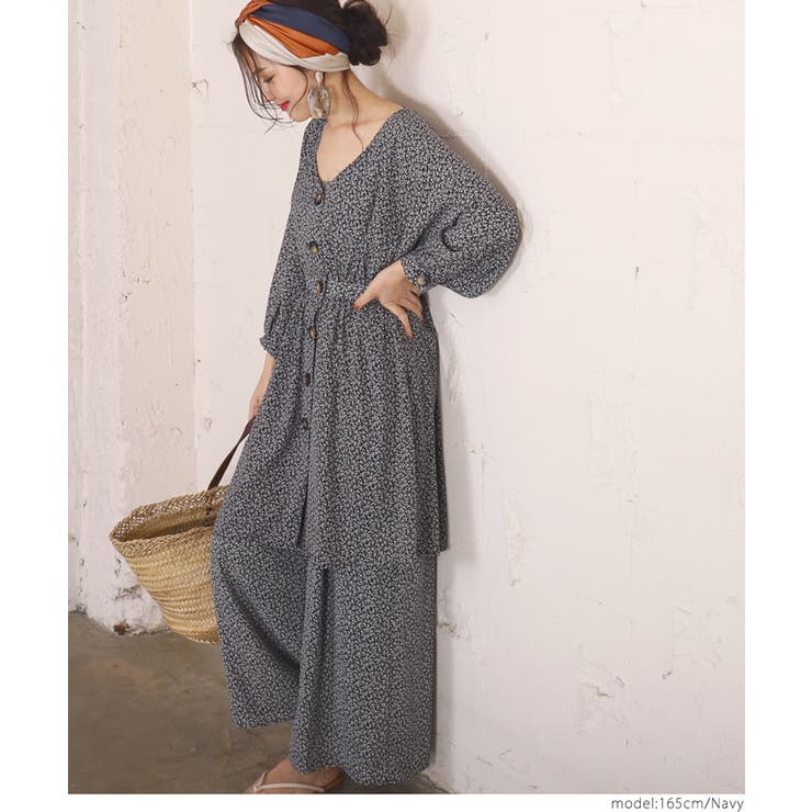 muguet front gather dot op ワンピース muguet original 】front gather dot op