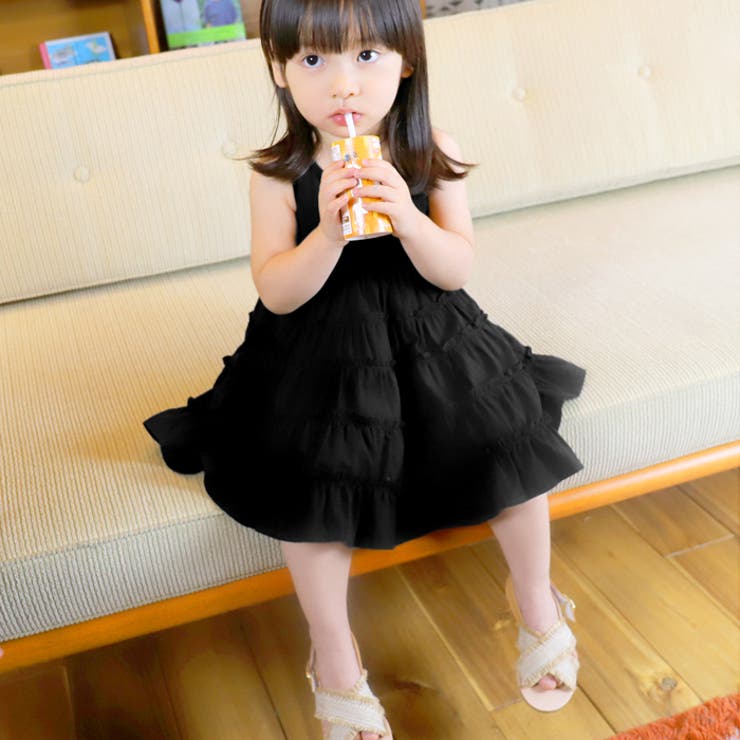 異素材切り替えティアードノースリーブワンピース 品番 Pa Coca コカ のキッズ ファッション通販 Shoplist ショップリスト