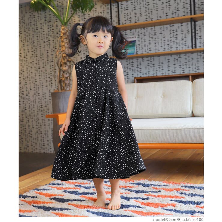 ドット柄ノースリーブシャツワンピース 品番 Pa Coca コカ のキッズファッション通販 Shoplist ショップリスト