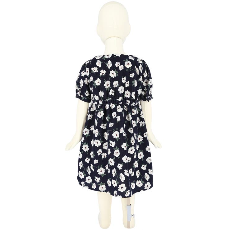 レトロ花柄vネックフレアワンピース 品番 Pa Coca コカ のキッズファッション通販 Shoplist ショップリスト