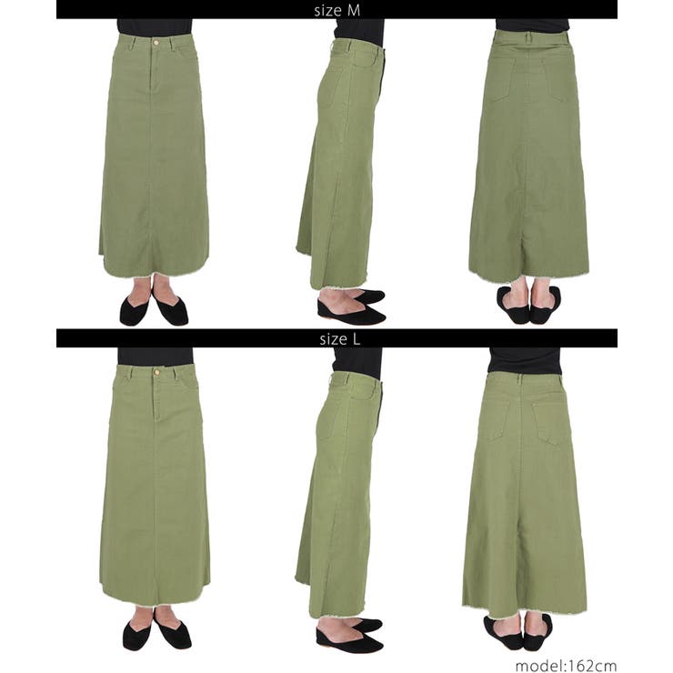 ミリタリーカラータイトスカートcocaオリジナル 鈴木詩織さん着用(切りっぱなし… | coca | 詳細画像16 