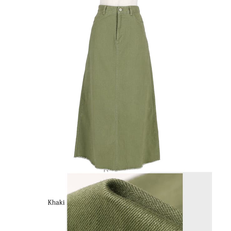 ミリタリーカラータイトスカートcocaオリジナル 鈴木詩織さん着用(切りっぱなし… | coca | 詳細画像18 