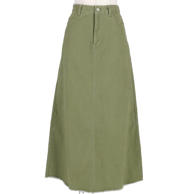 ミリタリーカラータイトスカートcocaオリジナル 鈴木詩織さん着用(切りっぱなし… | coca | 詳細画像2 