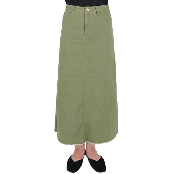 ミリタリーカラータイトスカートcocaオリジナル 鈴木詩織さん着用(切りっぱなし… | coca | 詳細画像3 