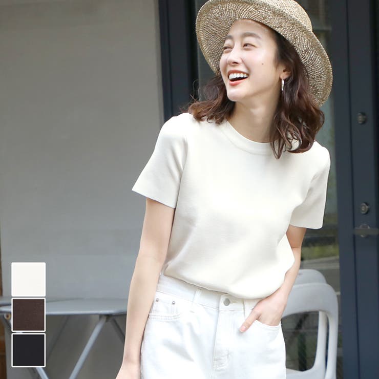 ペセリコ★袖なしサマーニットトップス 40 ホワイト参考10万円★美品 y4328_1.jpg