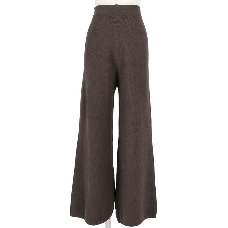 やわらかゆったりリブニットパンツcocaオリジナル 石田一帆さん着用(ロングパン… | coca | 詳細画像2 