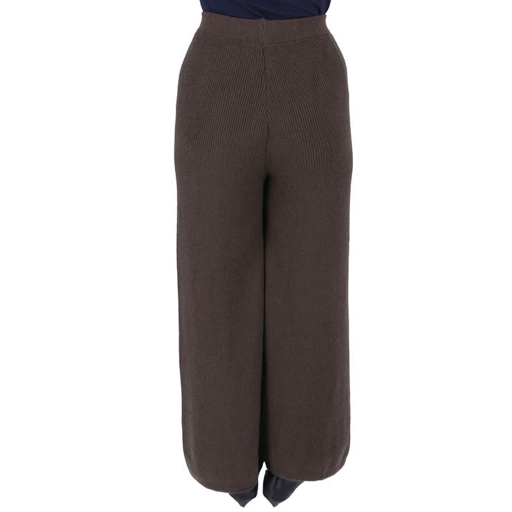 やわらかゆったりリブニットパンツcocaオリジナル 石田一帆さん着用(ロングパン… | coca | 詳細画像5 