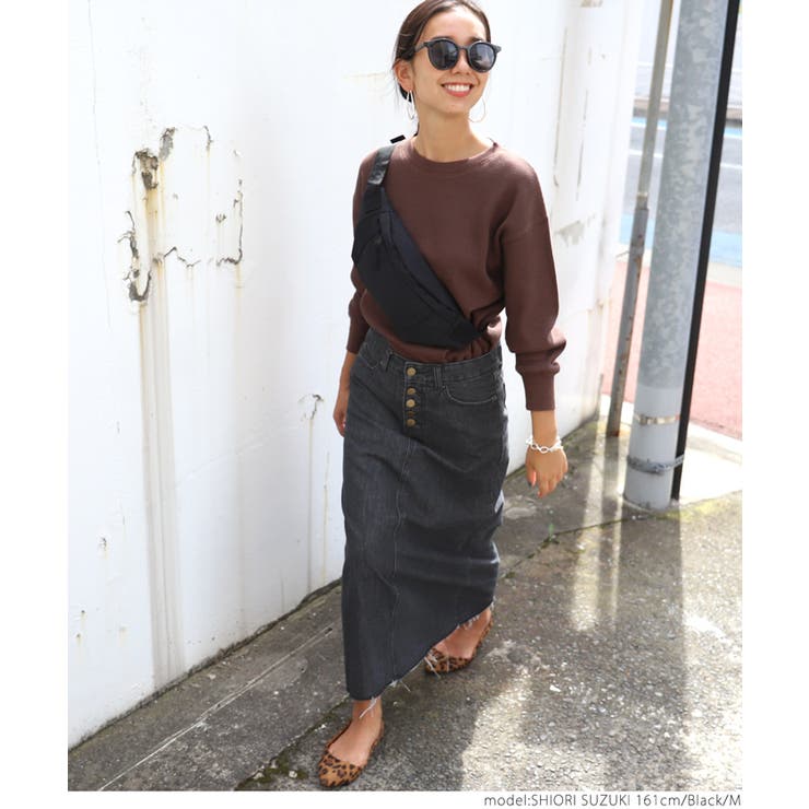 カットオフブラックデニムスカート | coca | 詳細画像13 