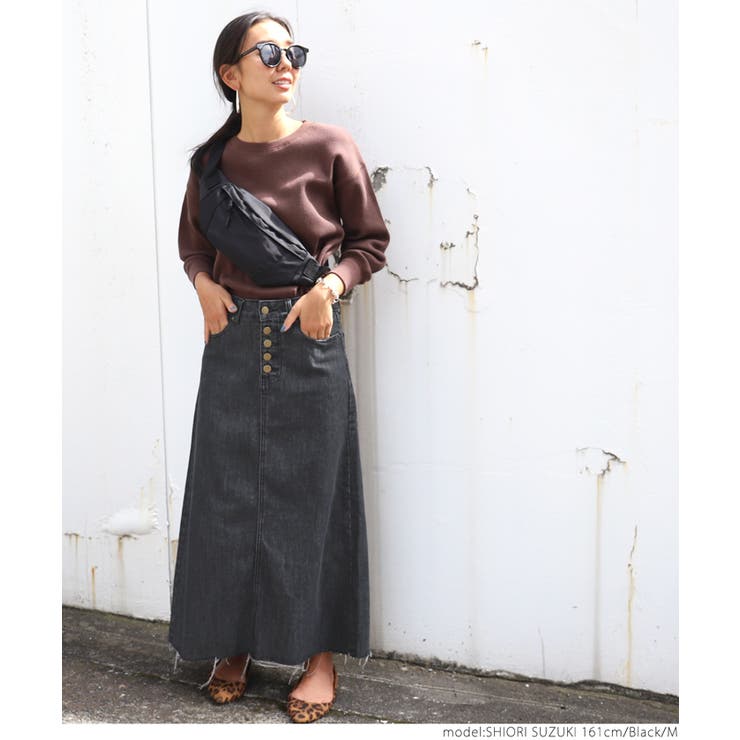 カットオフブラックデニムスカート | coca | 詳細画像14 