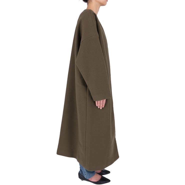 aiko87mayomayo ☆ペゼリコ　ノーカラーコート　ウールコート aiko87mayomayo 様専用☆ペゼリコ ノーカラーコート ウールコート