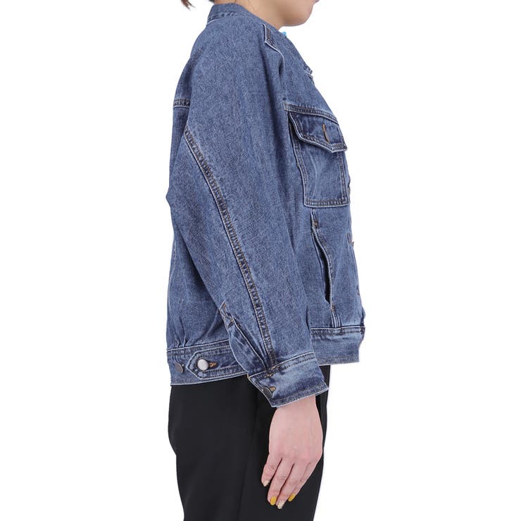 フロントタックシンプルデニムジャケットcocaオリジナル | coca | 詳細画像4 