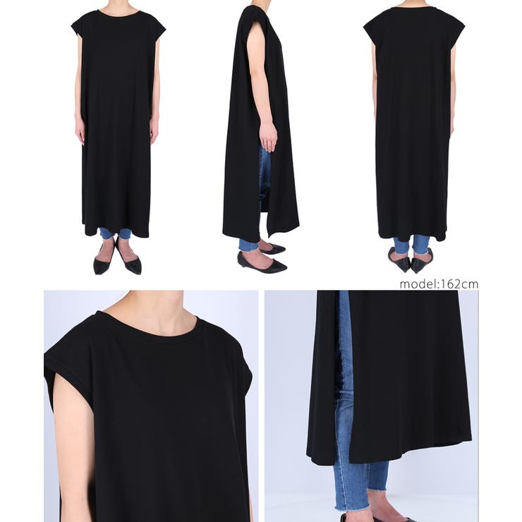スリットノースリーブワンピース[品番：PA000010790]｜coca