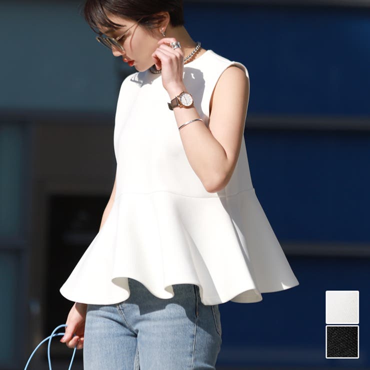 ロペ ペプラムノースリーブ パンツ セットアップ
