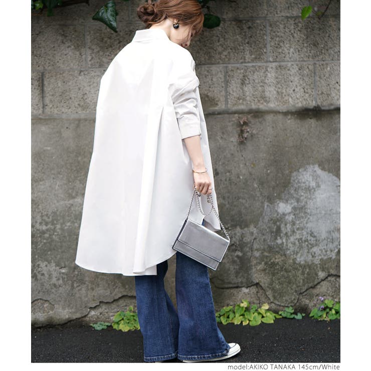 しわになりにくいハリ感シャツワンピースcocaオリジナル 田中