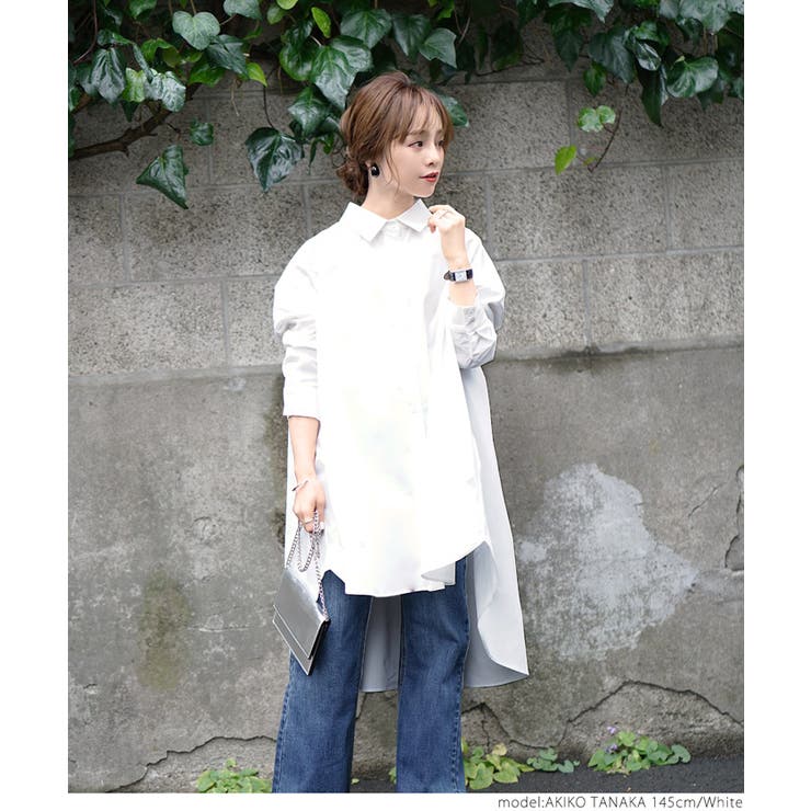 しわになりにくいハリ感シャツワンピースcocaオリジナル 田中