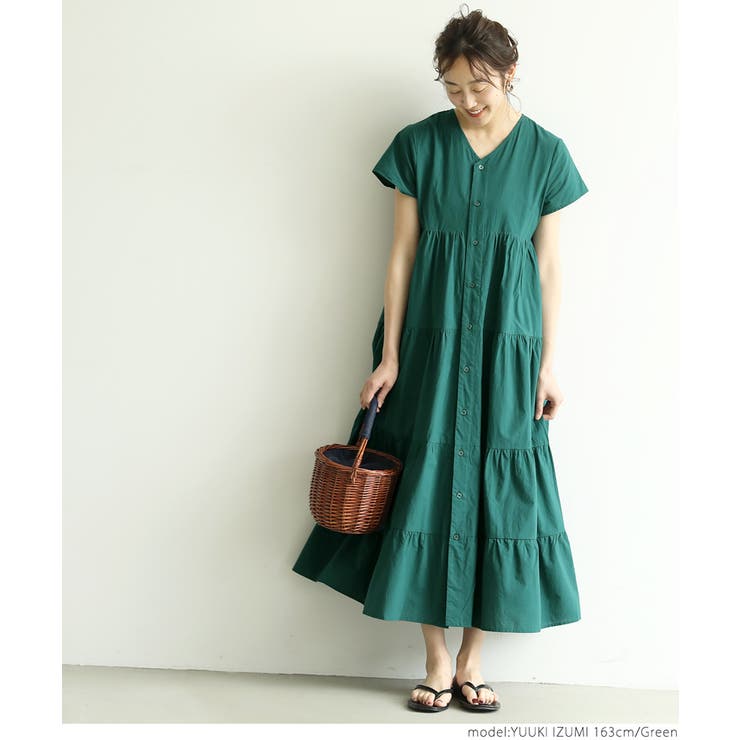 ［Green］ | ティアードワンピース レディース 前後2way | coca