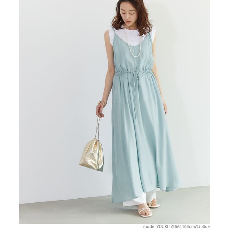 ［Lt.blue］ | キャミワンピ―ス レディース ノースリーブ | coca