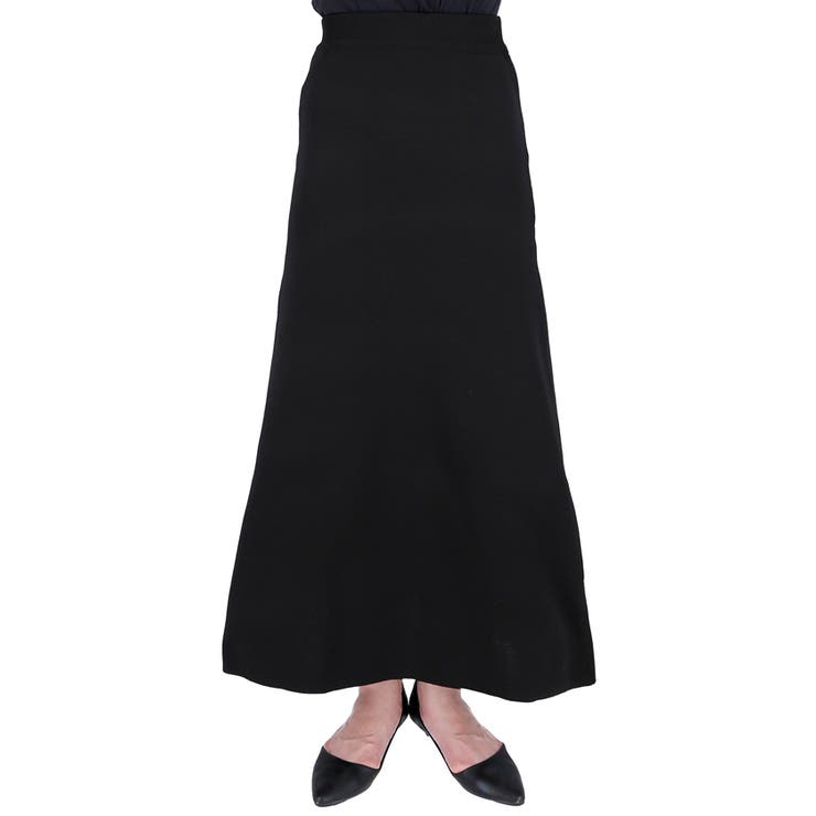 新品　ETROニットフレアスカート 黒白46 フラワー釦ショート丈ニットカーディガン×チュールフレア