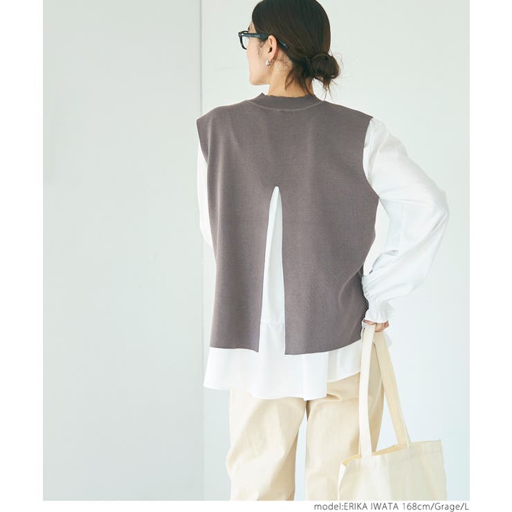 ニットベストセットブラウス レディース | coca | 詳細画像20 